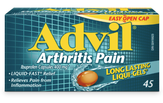 Arthritis Pain Ibuprofen Capsules 400 mg| Advil® | 45 Long Lasting Liqui-Gels