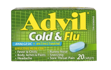 Cold & Flu, Analgesic + Antihistamine | Advil® | 20 caplets