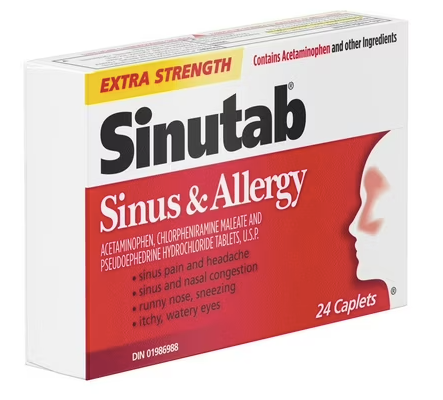 Extra Strength Sinus & Allergy | Sinutab® |24 caplet