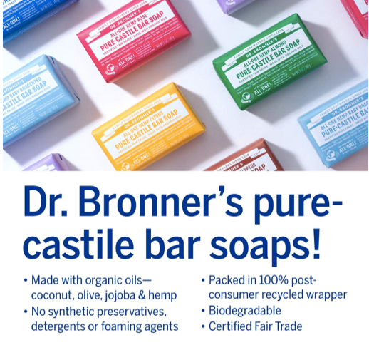 Pure-Castile Bar Soap | Dr. Bronner’s | 140 gr