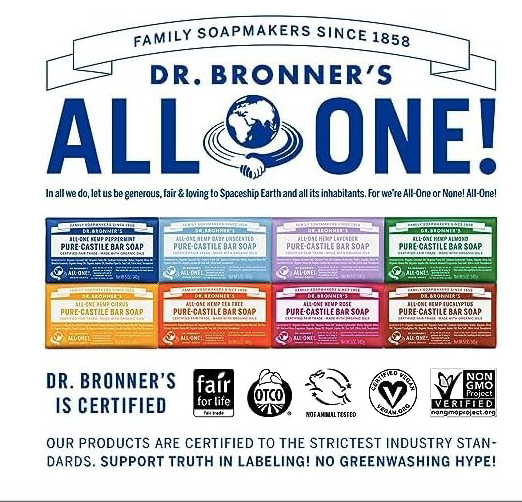 Pure-Castile Bar Soap | Dr. Bronner’s | 140 gr