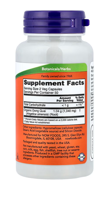 Dong Quai 520 mg | NOW® | 100 Veg Capsules