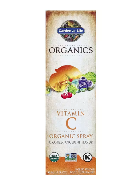 Vitamin C Organic Spray| Garden of Life | 2 fl oz (58 ml)