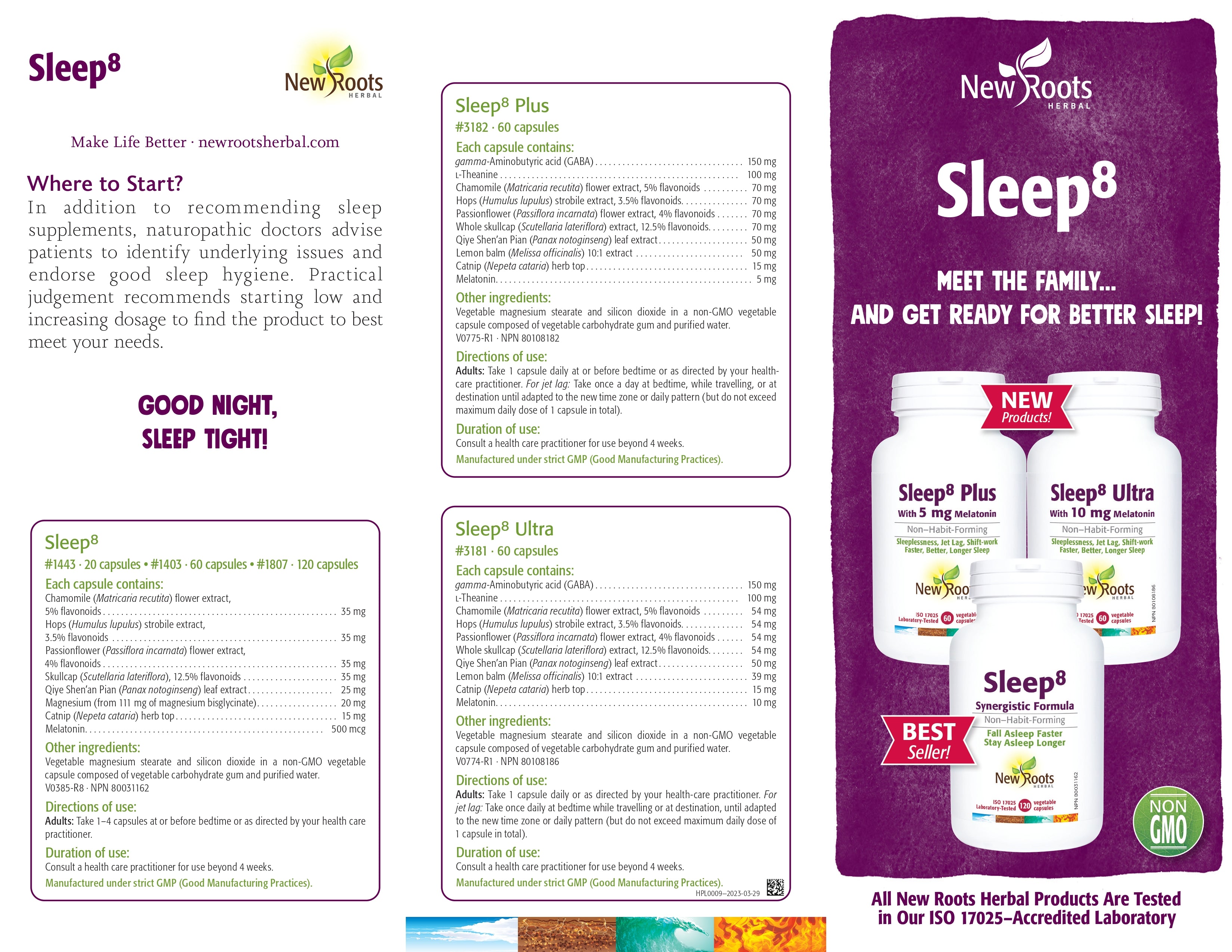 Sleep⁸ Ultra | New Roots HERBAL® | 60 Capsules