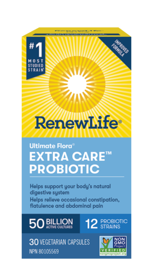 Ultimate Flora Extra Care Probiotic 50B | Renew Life® | 30 OR 60 Vegetarian Capsules