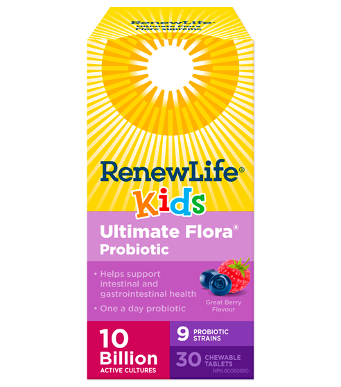 Ultimate Flora® Kids Probiotic | Renew Life® | 30 or 60 Chewable Tablets