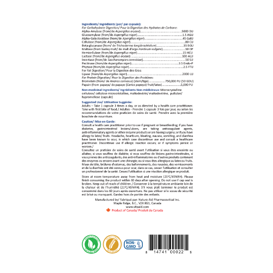 Zyme-Aid Carbo Fort | Vita Aid® | 90 Capsules