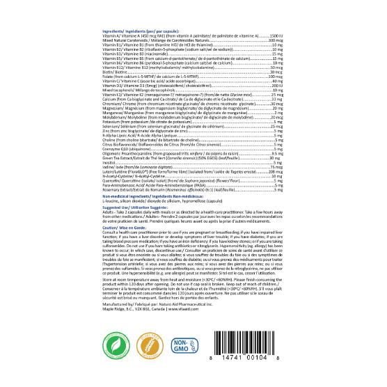 Bio-Active Multiplex WITHOUT Fe & Cu | Vita Aid® | 120 Capsules