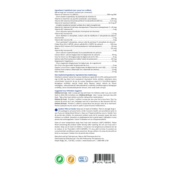 Pediatric Multi+ by Vita Aid® – Complete Children’s Multivitamin & Mineral Support | 60 Servings (190 g)