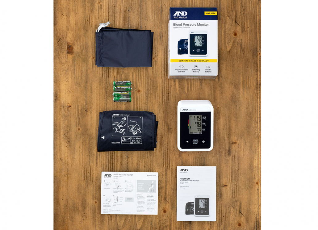Blood Pressure Monitor UA-660CN by A&D Medical® – One-Touch Automatic Upper Arm Monitor | 1 Device