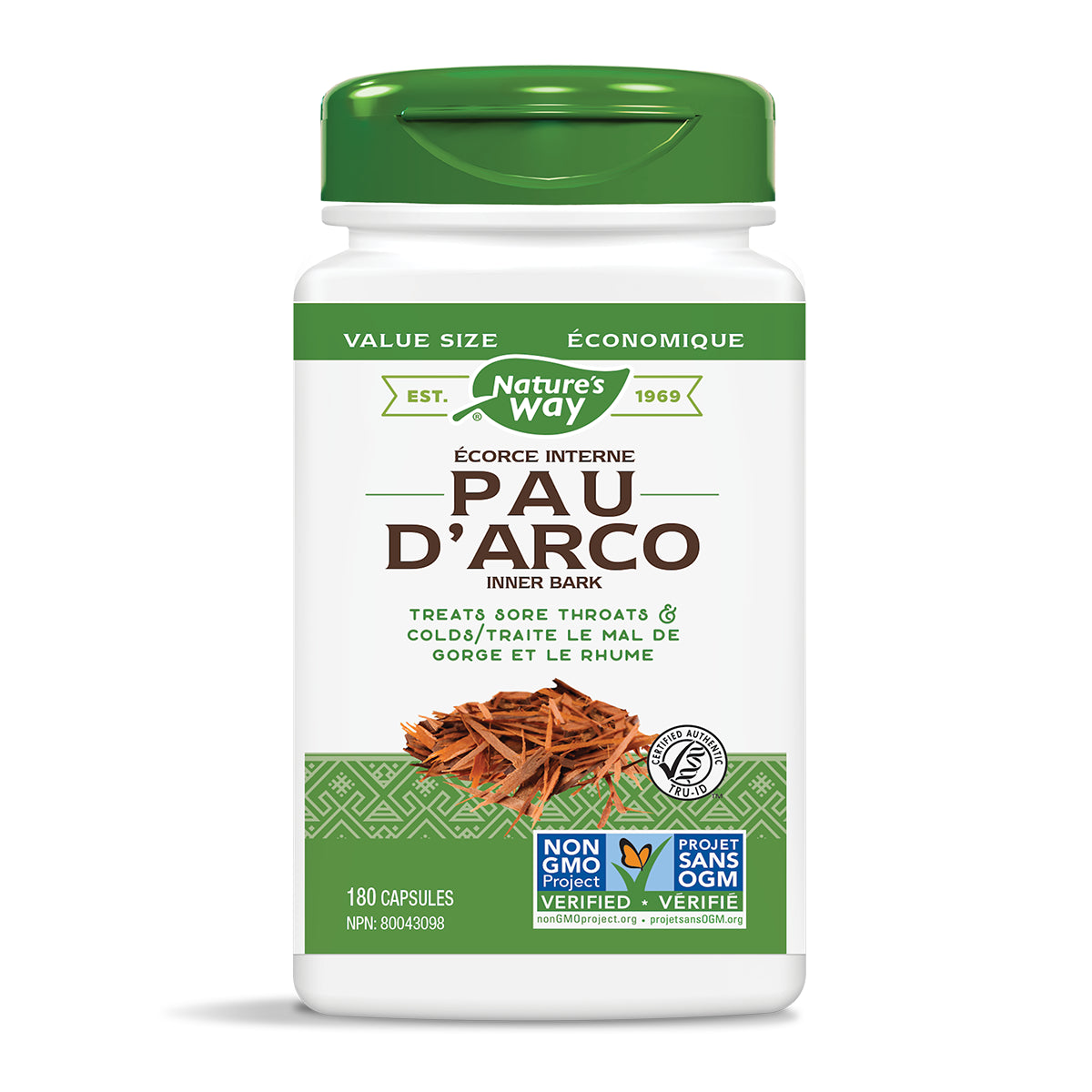 Pau D'Arco Inner Bark 545mg | Nature's Way® | 100 or 180 Capsules