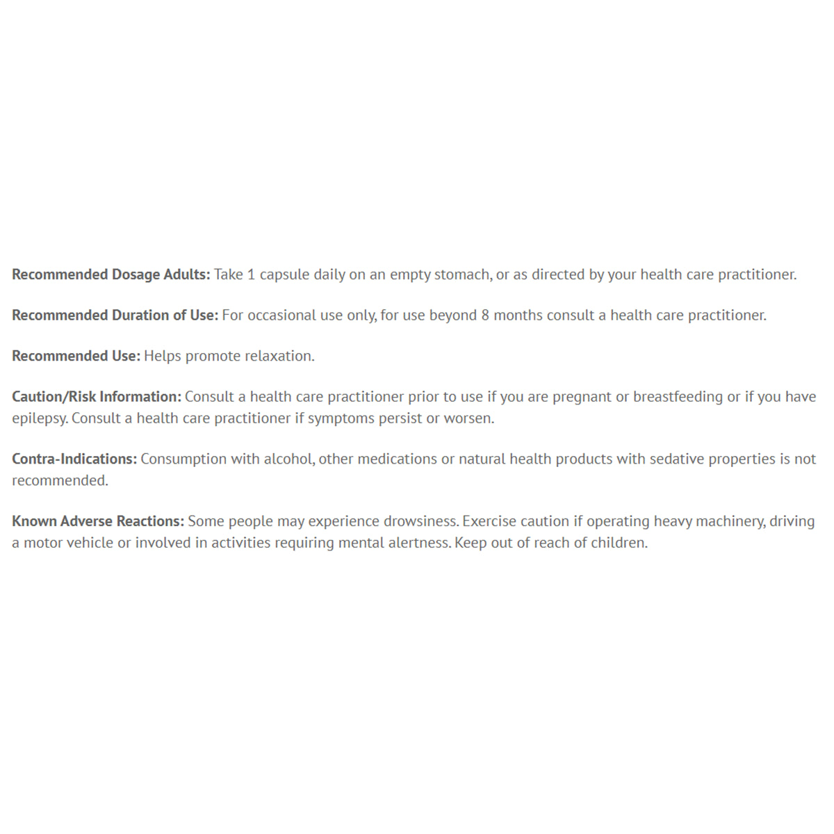 Gaba 500 Mg | Life Choice® | 60 Vegetarian Capsules