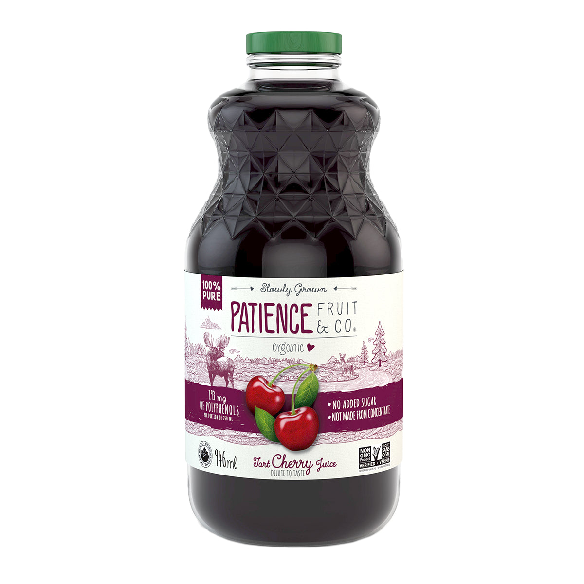 Org Pure Tart Cherry Juice | PATIENCE FRUIT & CO. | 946 mL