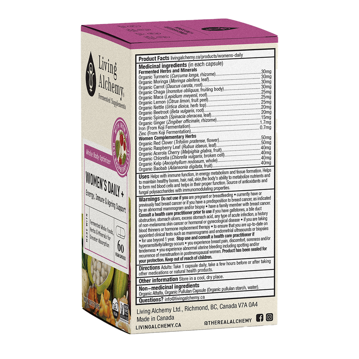 Womens Daily | Living Alchemy | 60 Veggie Caps - Vegan