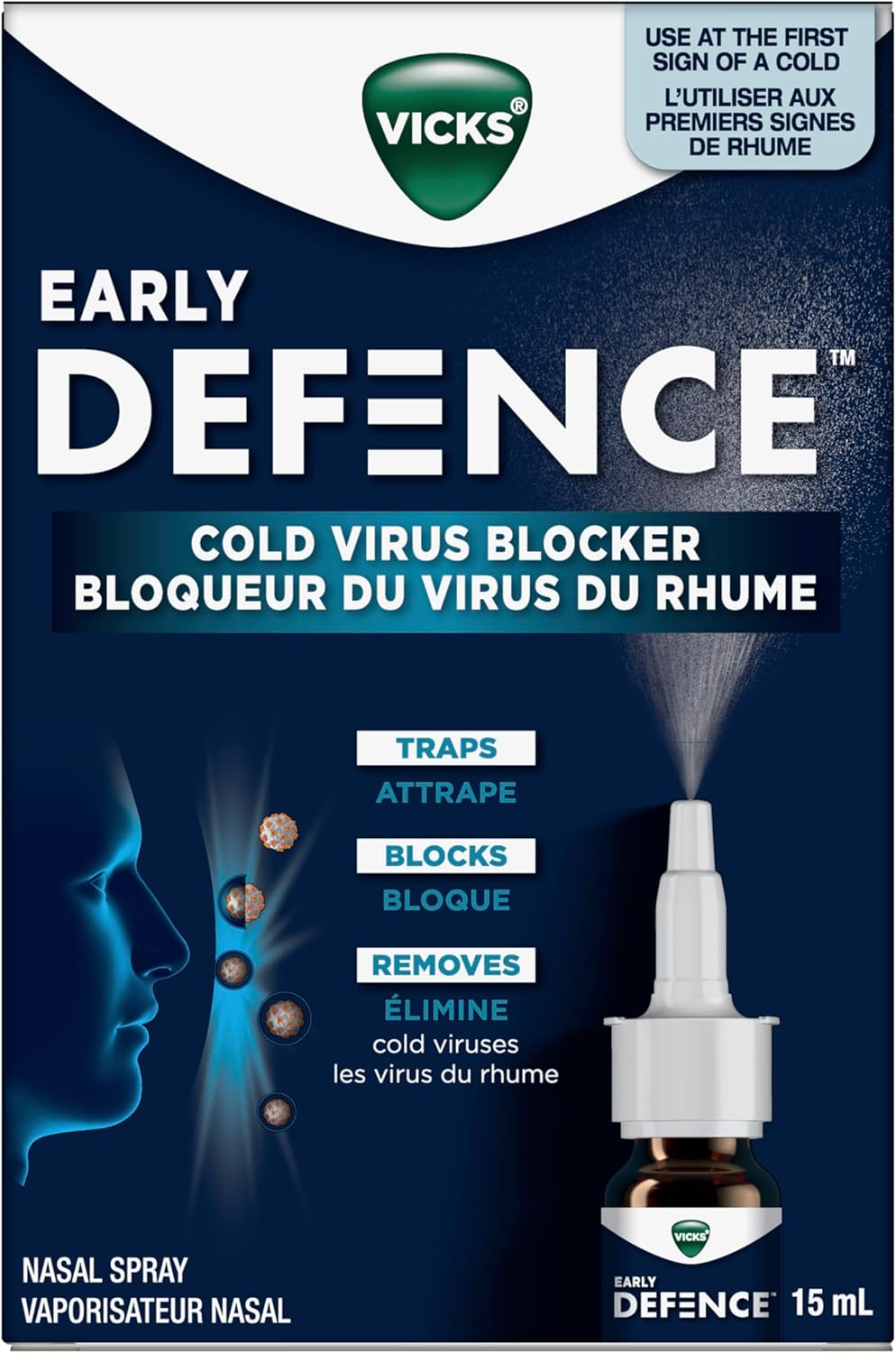Early Defence Nasal Spray, Cold Virus Blocke | Vicks | 15 mL