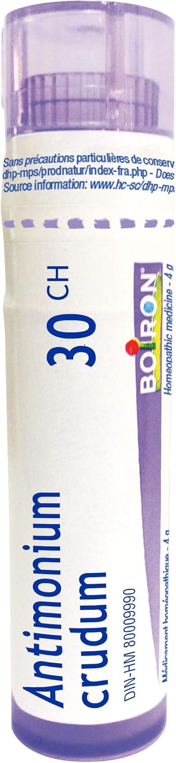 Antimonium crudum 30ch | Boiron® | Each tube contains 4 g (approximately 80 pellets)