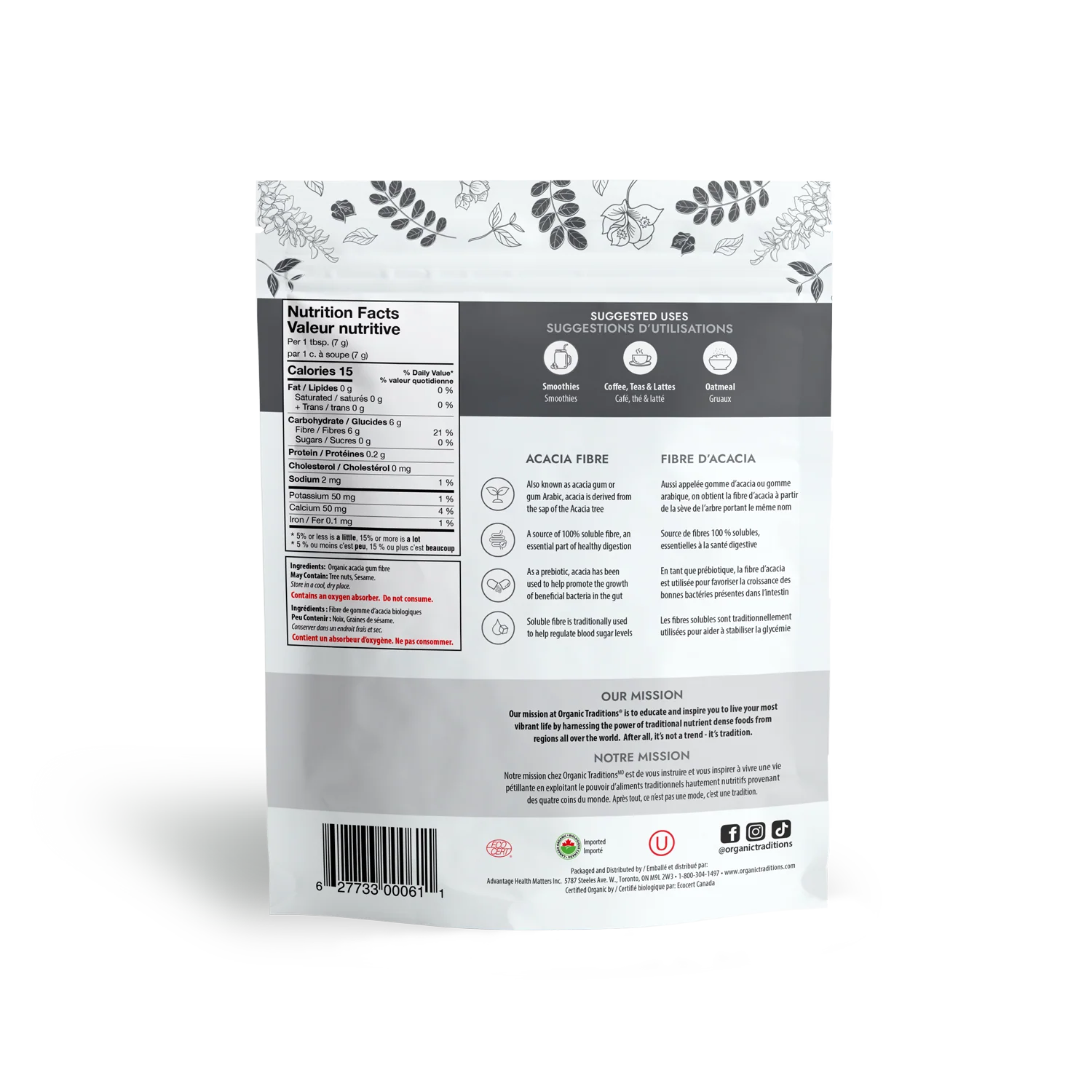 Acacia Fibre | Organic Traditions® | 340g