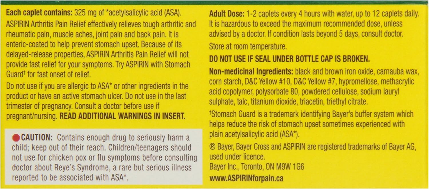 Regular Strength 325mg | ASPIRIN® |100 Caplets