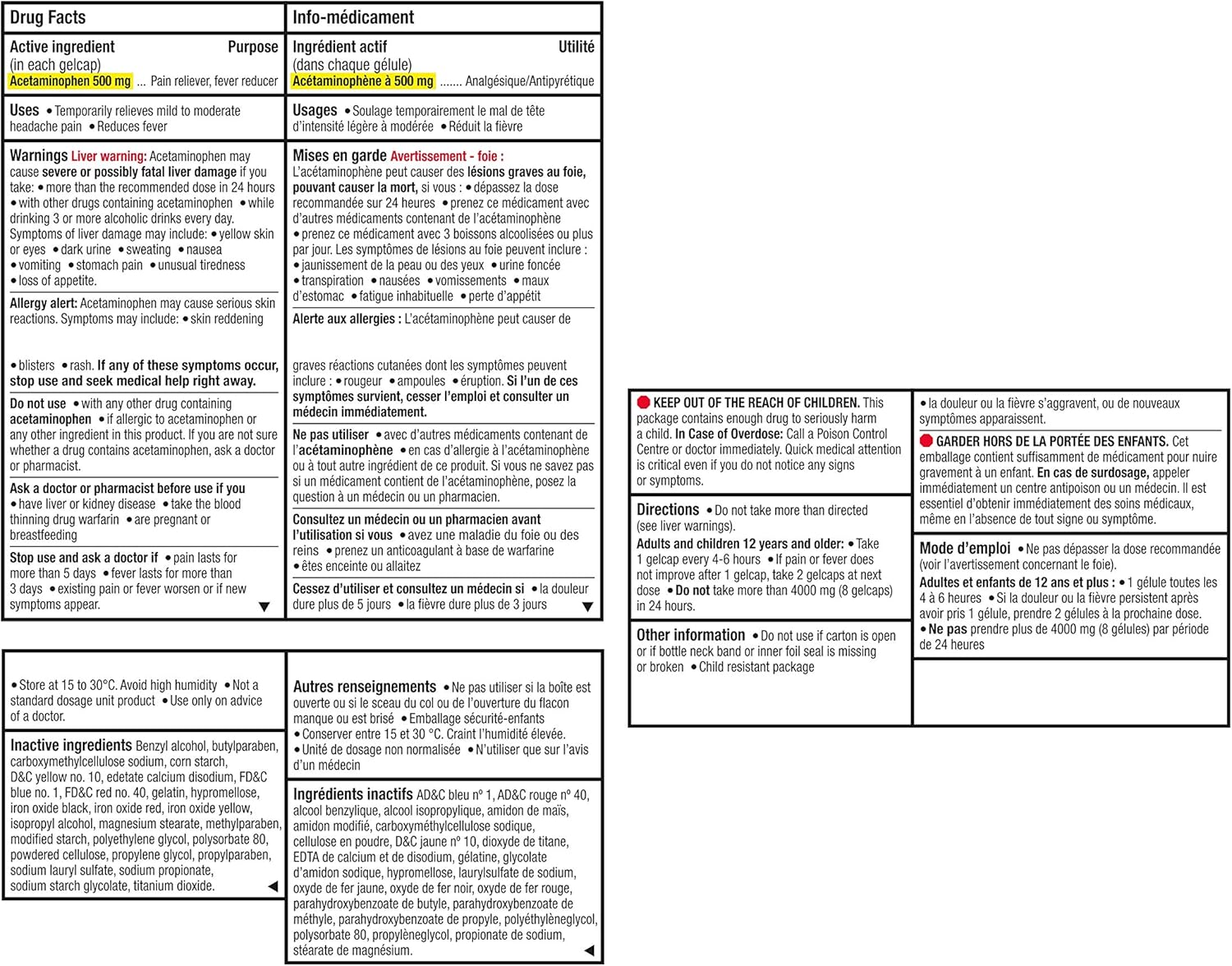 Rapid Release Gels | TYLENOL® | Different Pack sizes
