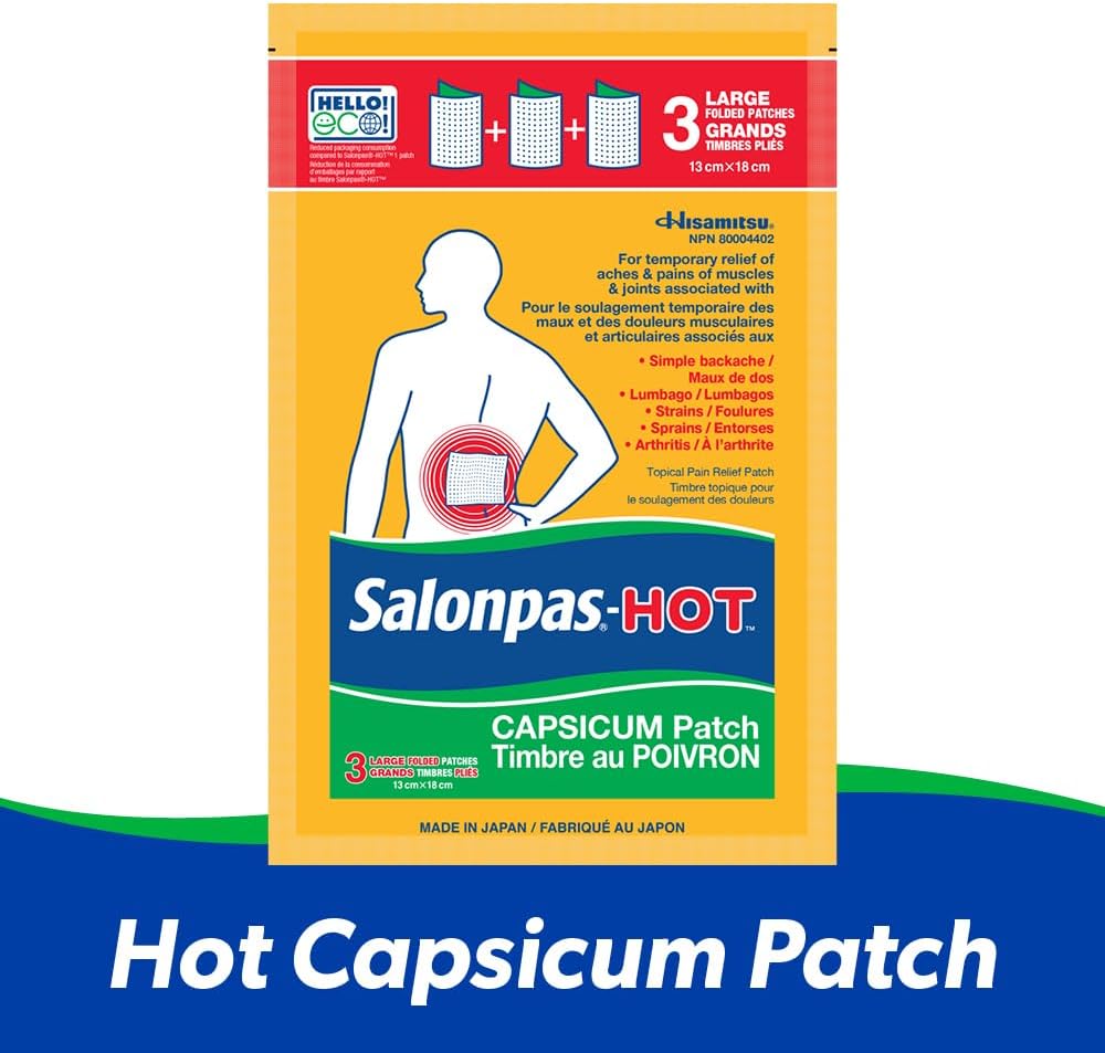 Hot Capsicum Patch|Salonpas|3 Large Patches