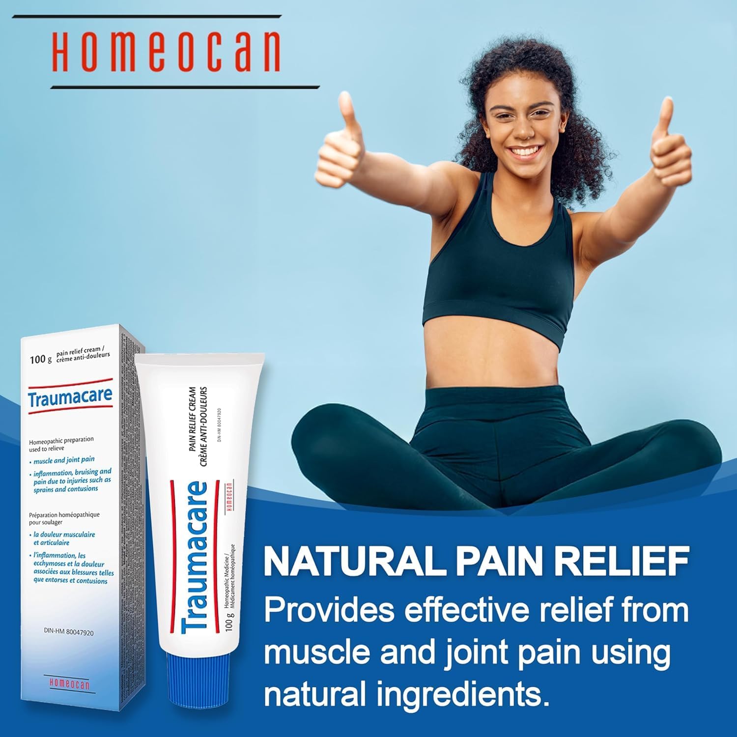 Traumacare Pain Relief Cream | HOMÉOCAN | Differents sizes