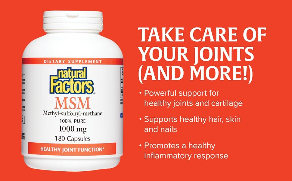 MSM 1,000 mg | Natural Factors® | 90 or 180 Capsules