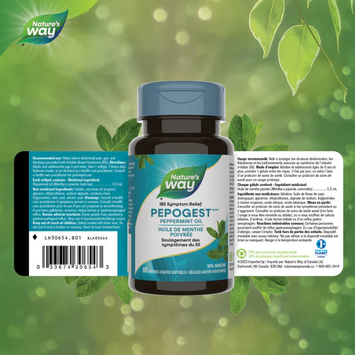 Pepogest™ (Peppermint Oil) | Nature's Way® | 60 Capsules