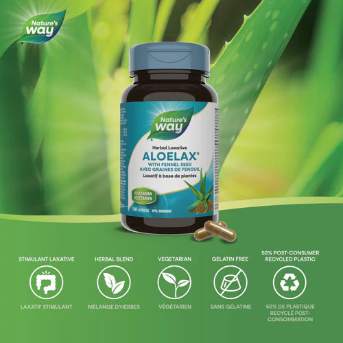 Aloelax, with Fennel Seed | Nature's Way® | 100 Capsules