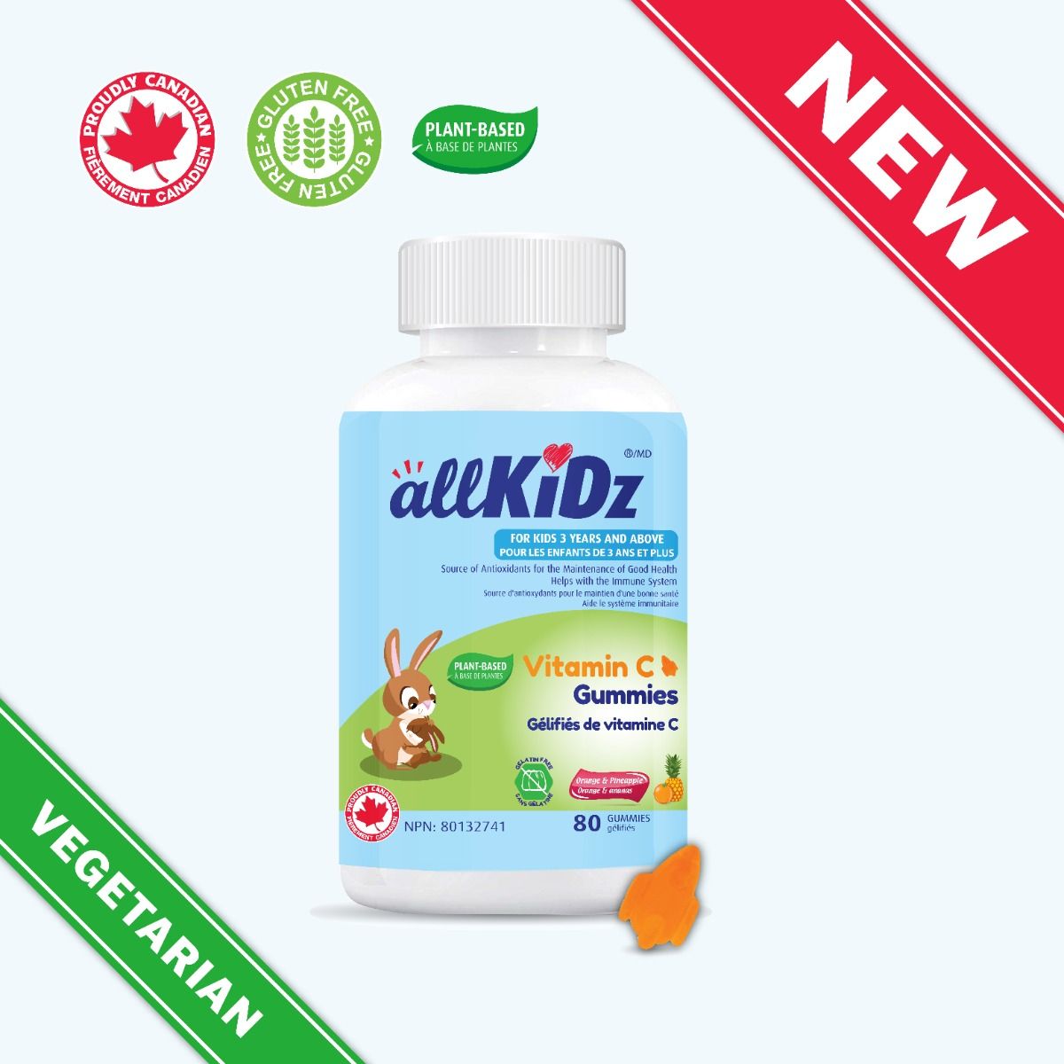 Vitamin C Gummies | allKiDz® | 80 Gummies