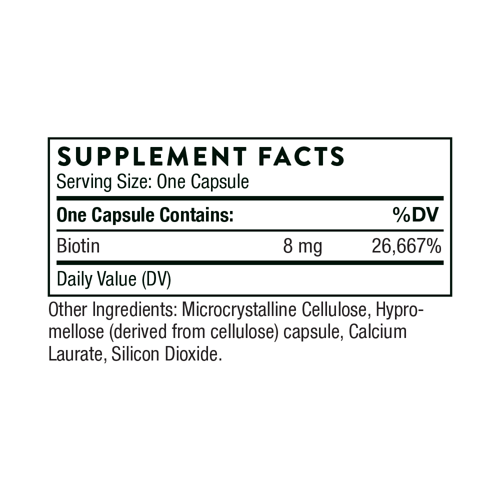 Biotin (8,000 mcg) | Thorne® | 60 Capsules