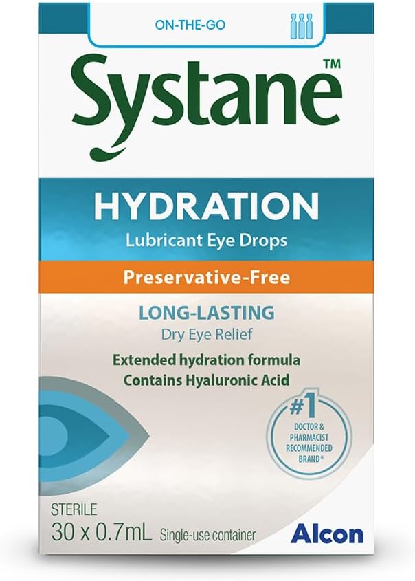Preservative-Free Lubricant Eye Drops for Dry Eyes|Systane Hydration|10ml