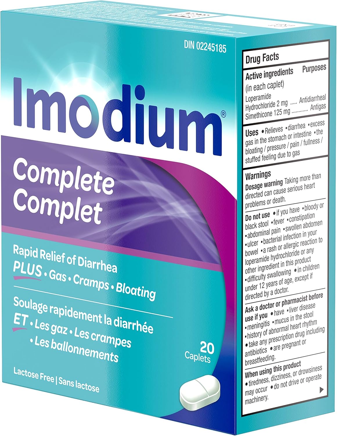 Advanced Rapid Relief Anti-Diarrheal Caplets | Imodium | 20 Count