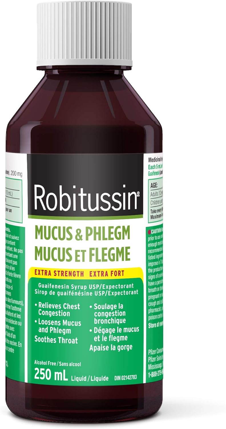 Extra Strength Mucus & Phlegm Syrup | Robitussin | 100 mL