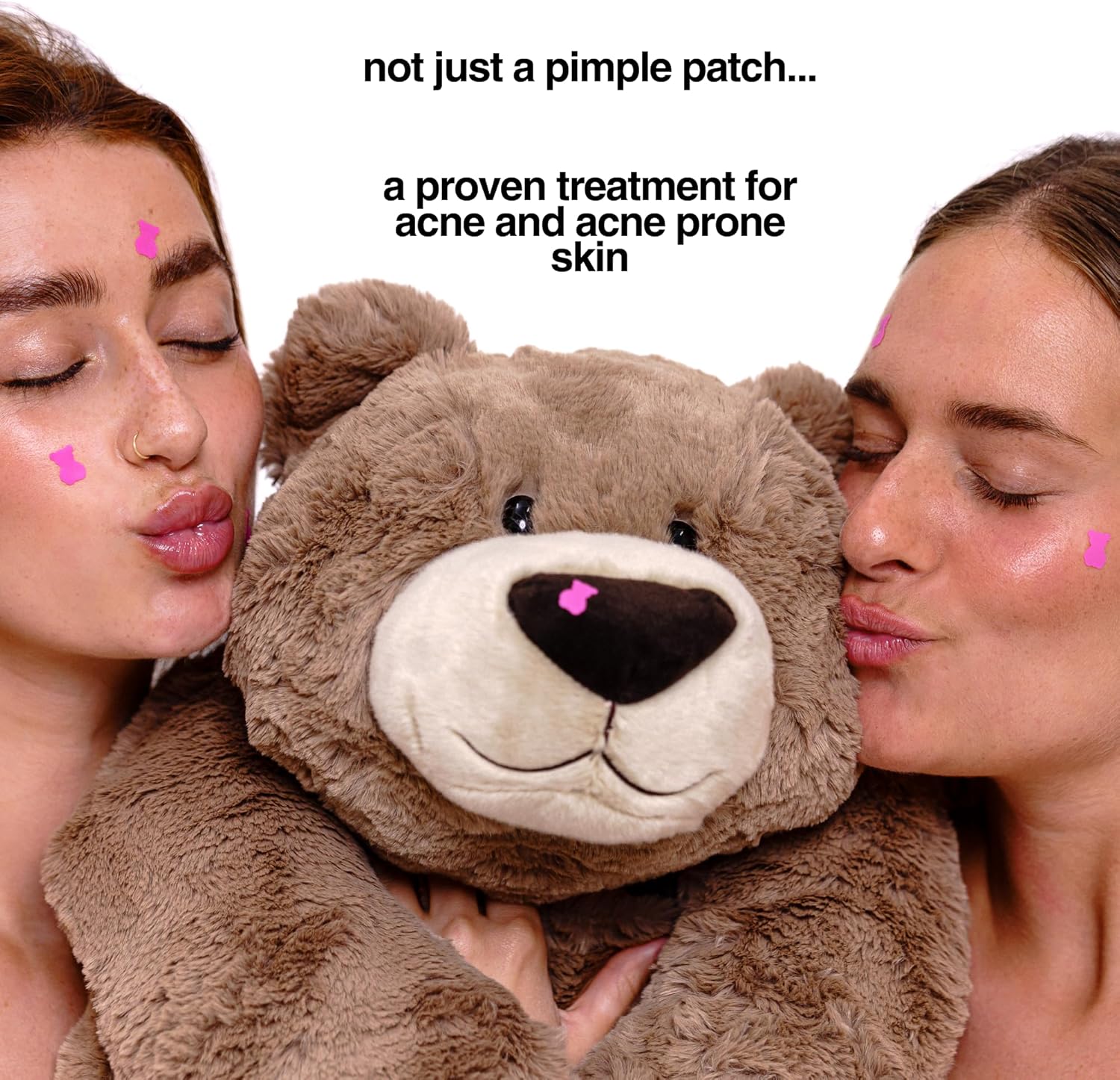 Acne Treatment Patches | Sunny Teddy | 72 Pink Teddy Patches