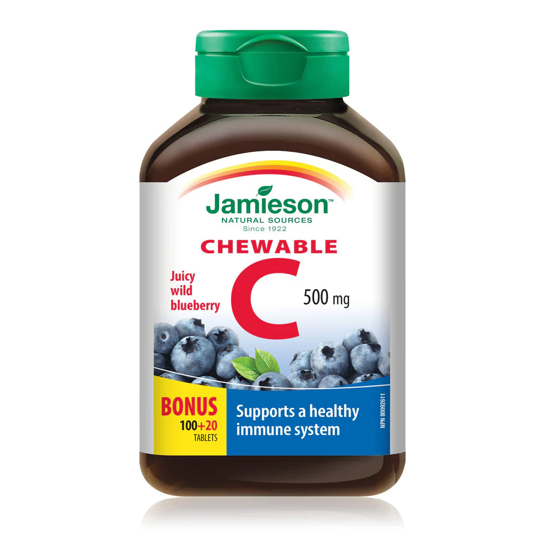 Vitamin C Chewables | Jamieson™ | 120 Chewable Tablets