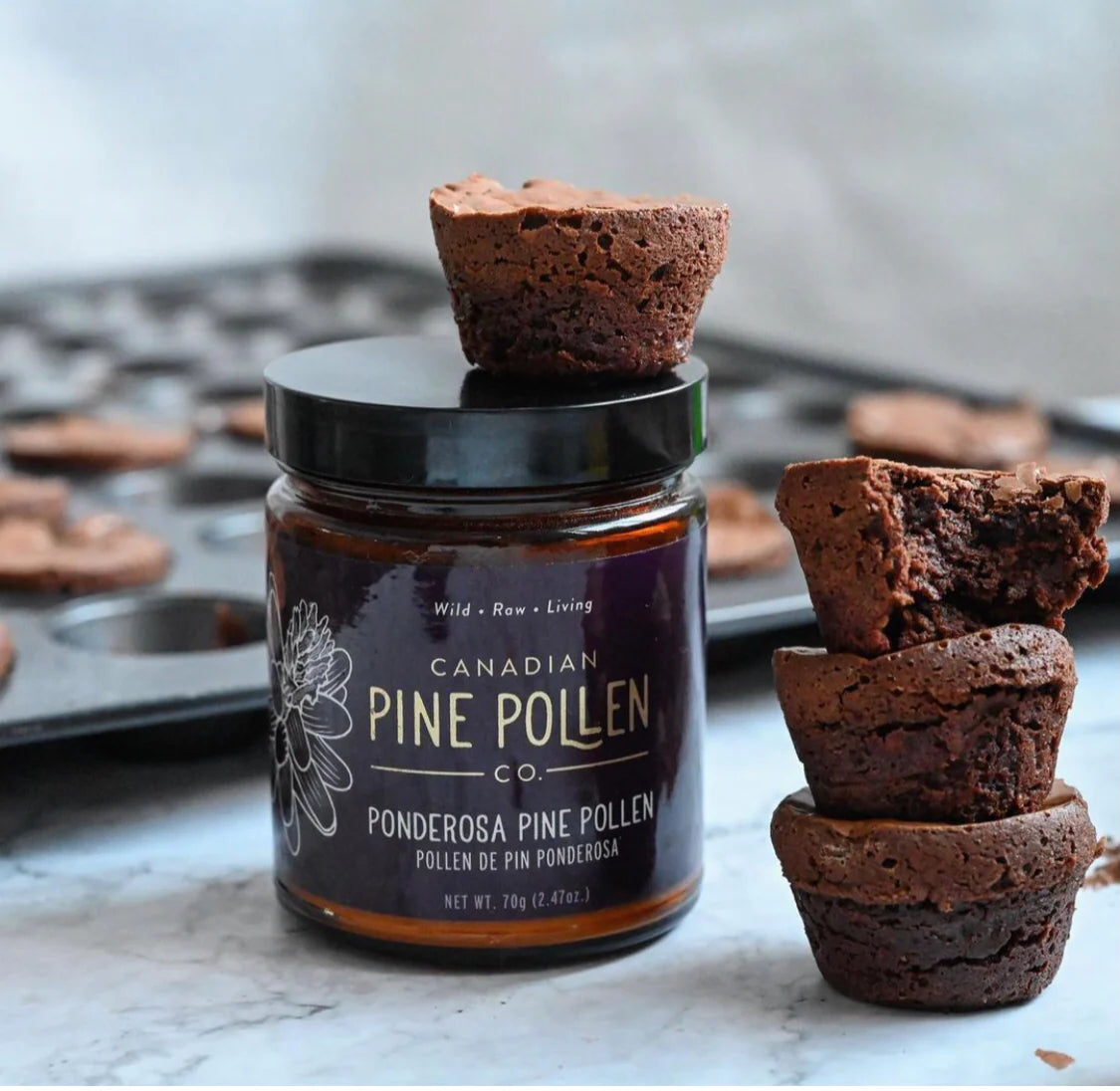 Wild Ponderosa Pine Pollen Powder | Canadian Pine Pollen | 30g (1 oz) OR 70g (2.9 oz)