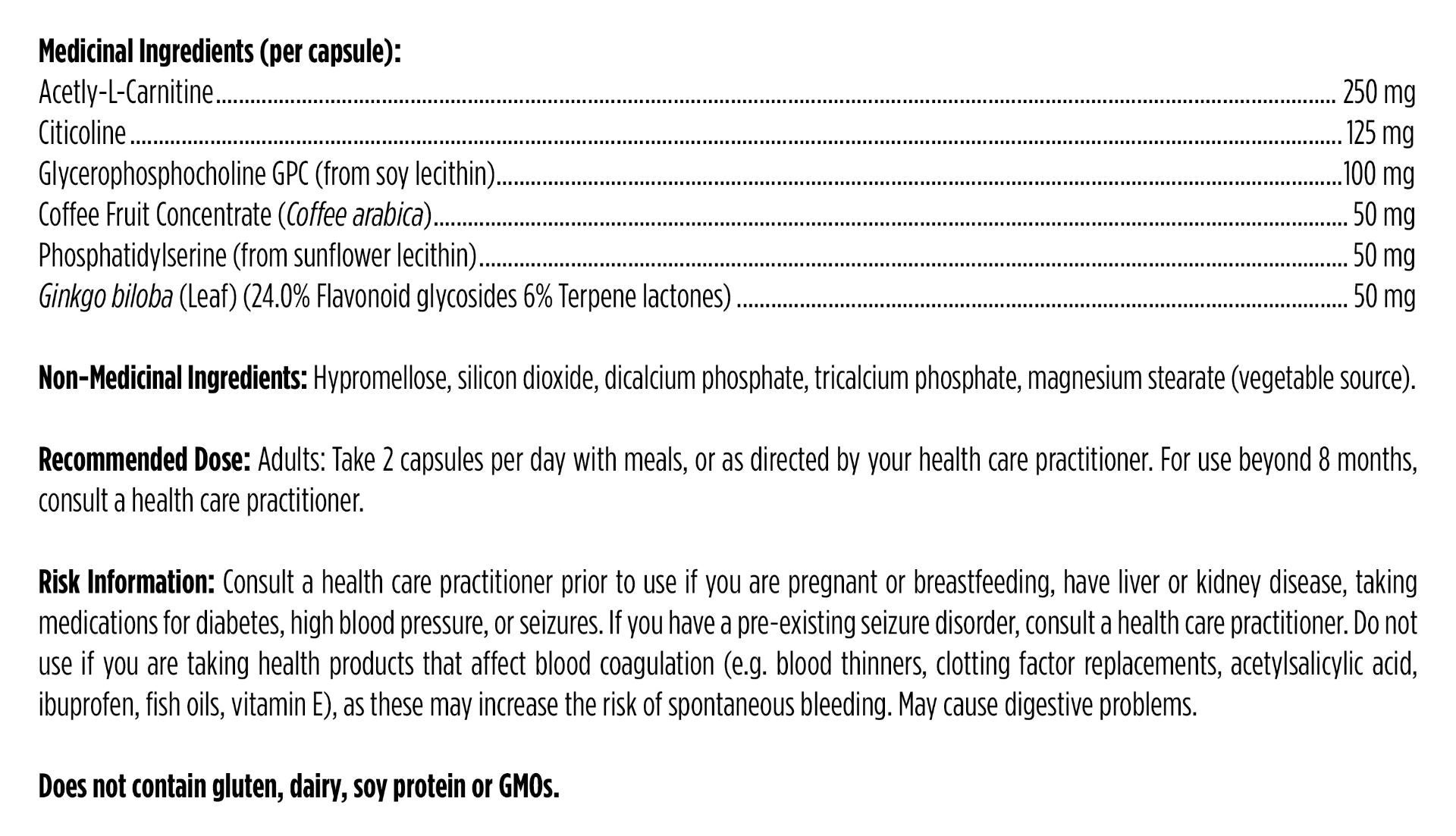Brain Vitale™ | Designs for Health® | 60 Vegeterian Capsules