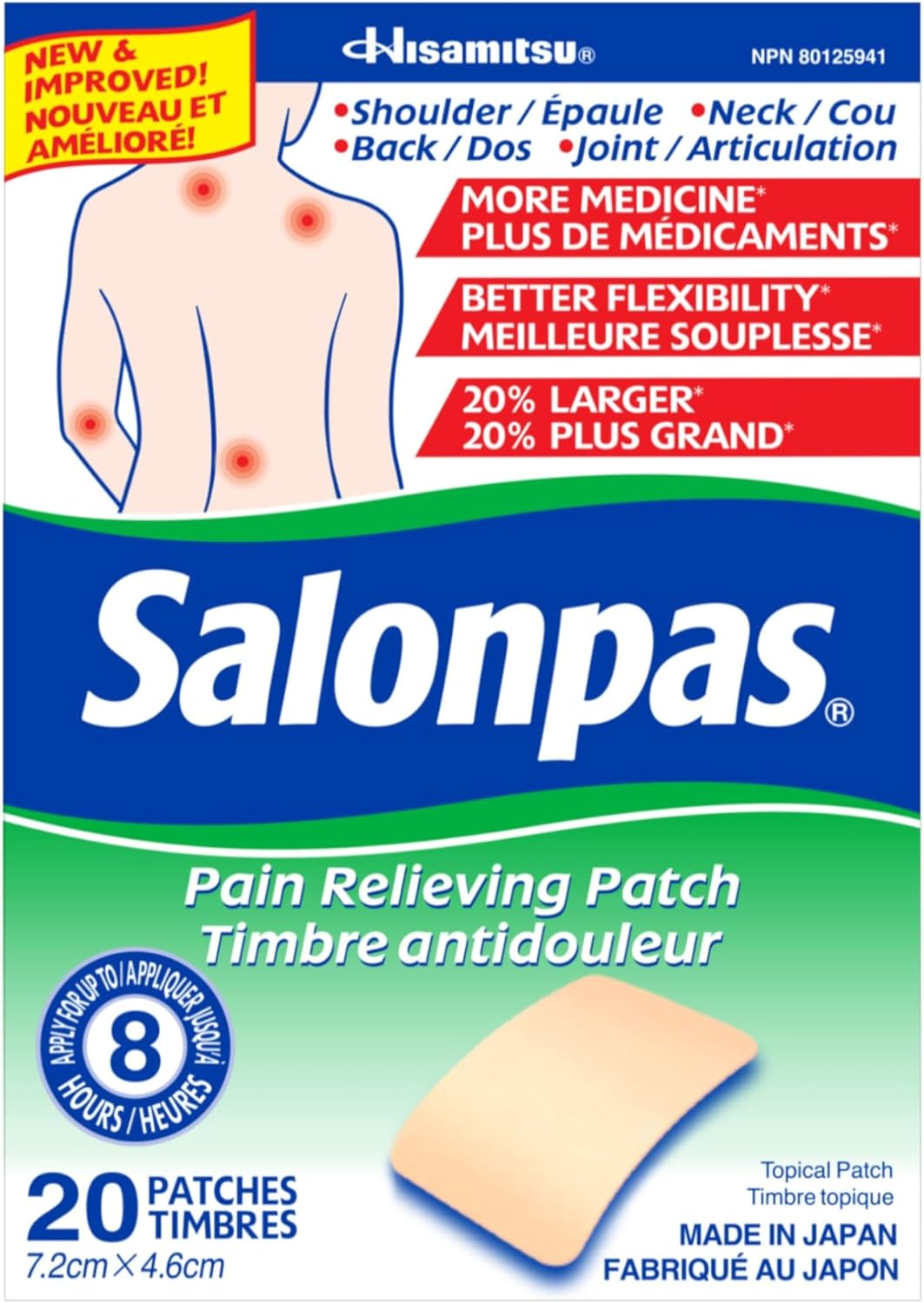 Pain Relieving Patch | Salonpas | 20 count