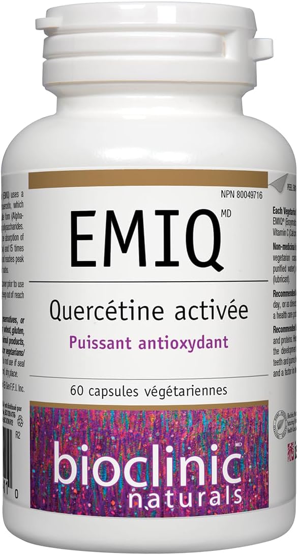 EMIQ® by Bioclinic® Naturals – Highly Absorbable Quercetin Antioxidant Support | 60 Capsules