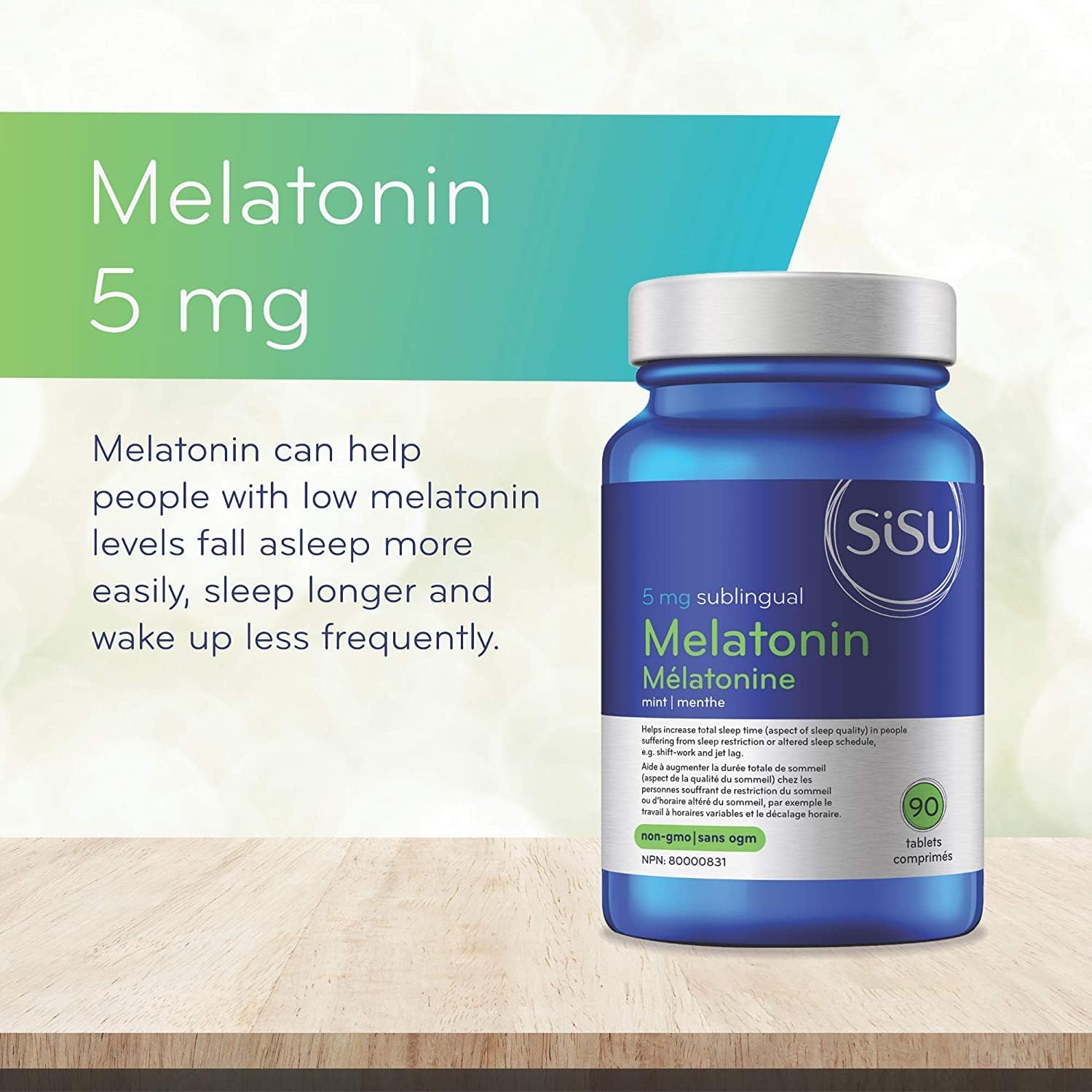 Melatonin 5 mg sublingual | SISU | Mint 90 T