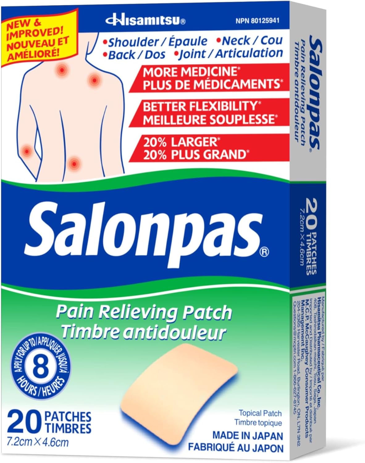 Pain Relieving Patch | Salonpas | 20 count