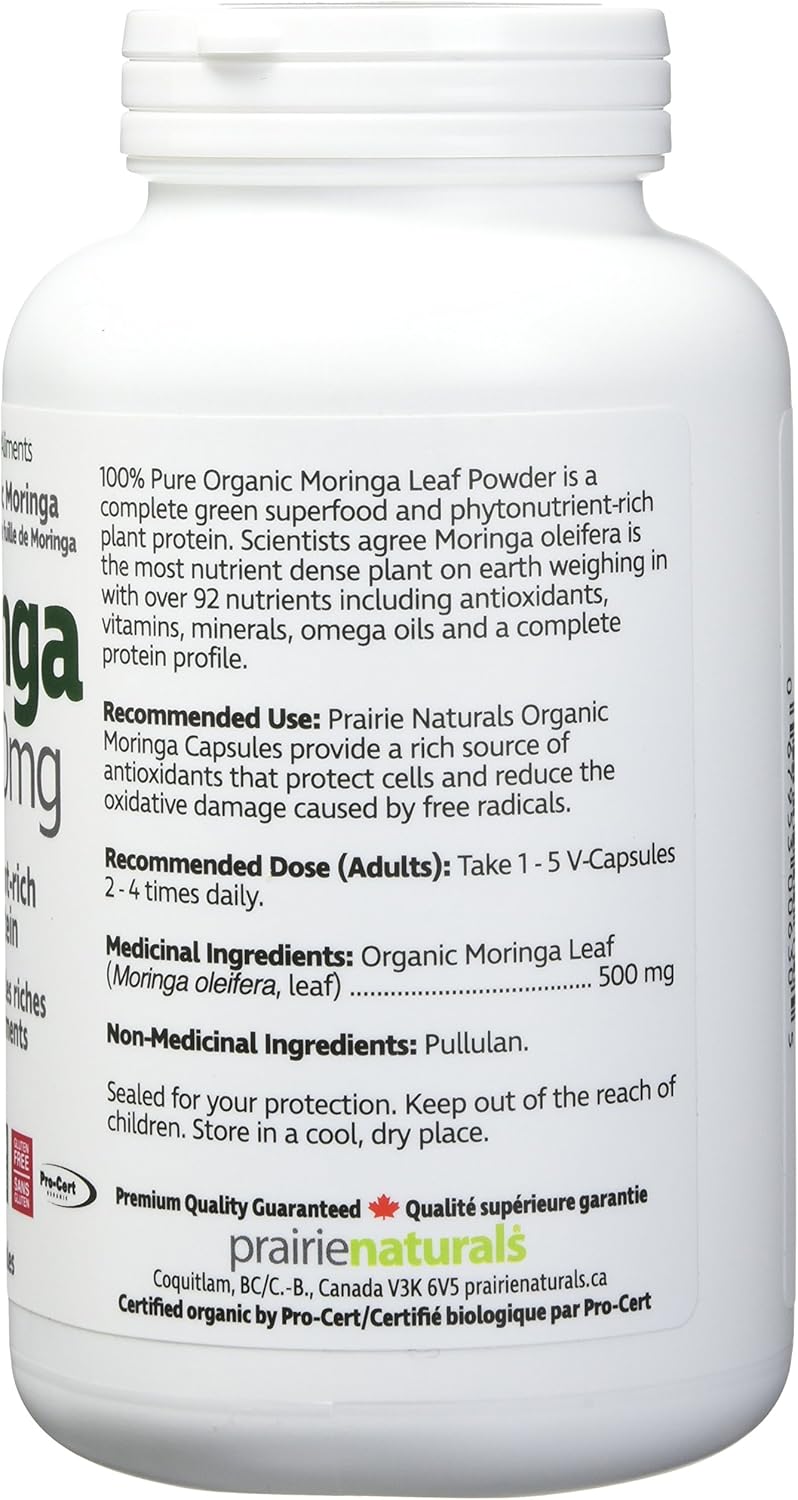 Organic Moringa Leaf | Prairie Naturals® | caps-Powder