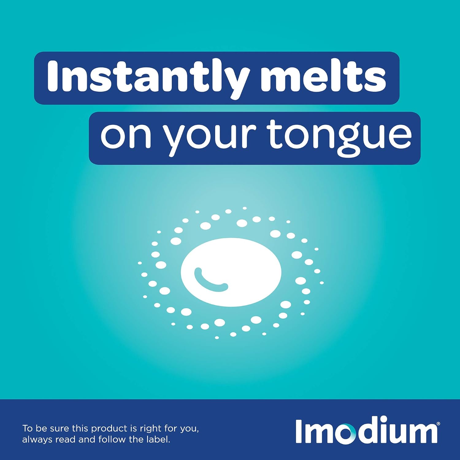 Diarrhea Relief, Quick-Dissolve Mint Flavour Tablets | Imodium | 10 Count