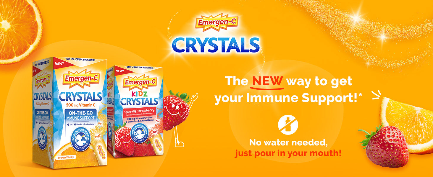 Crystals Orange Vitality | Emergen-C® | 24 Stick Packs