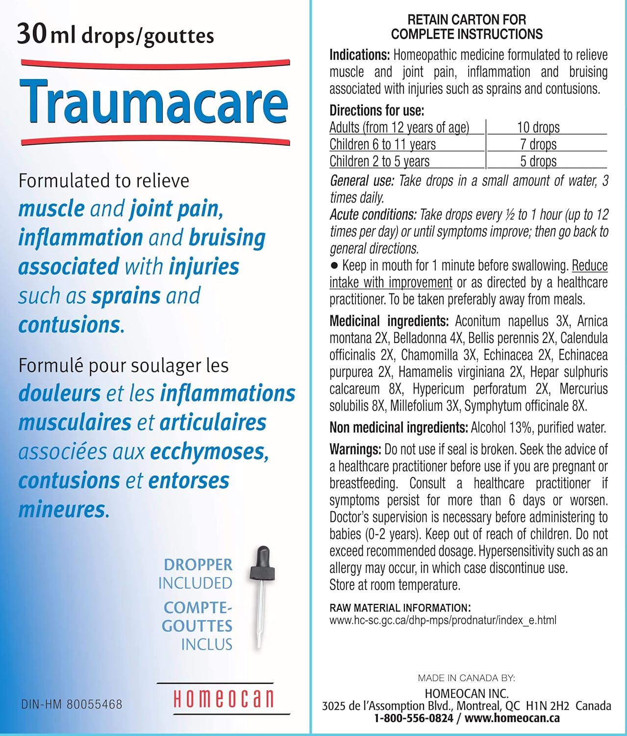Traumacare Drops | HOMÉOCAN | 30 mL