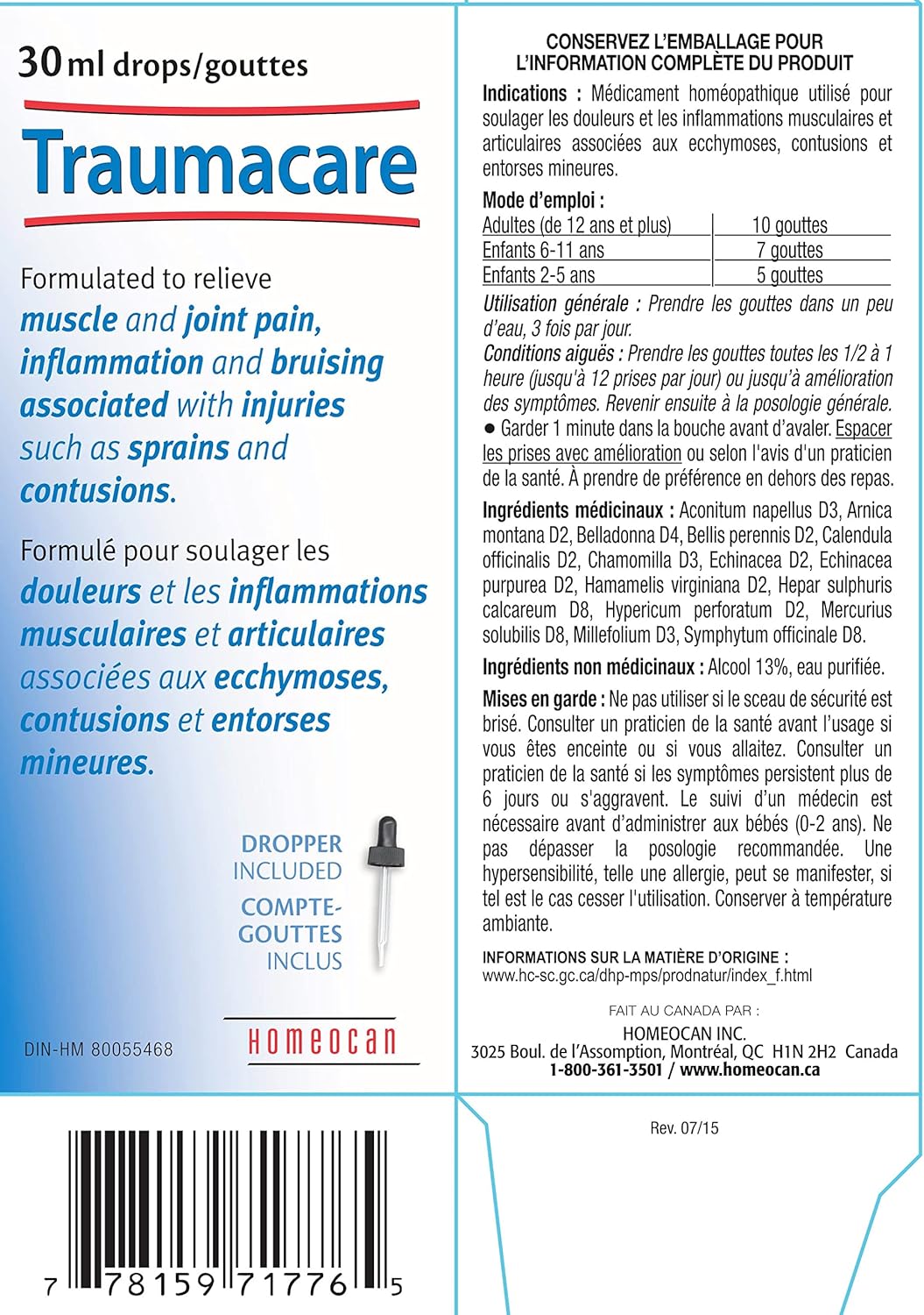 Traumacare Drops | HOMÉOCAN | 30 mL