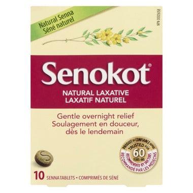 Natural Laxative Tablets by Senokot® – Gentle Overnight Constipation Relief | 10, 30 or 100 Tablets