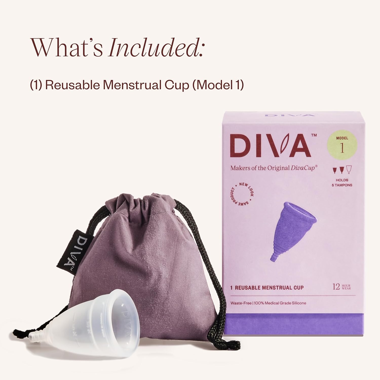 Reusable Menstrual Cup | Diva™ | Model 1 – 26ml / 1.01 fl oz