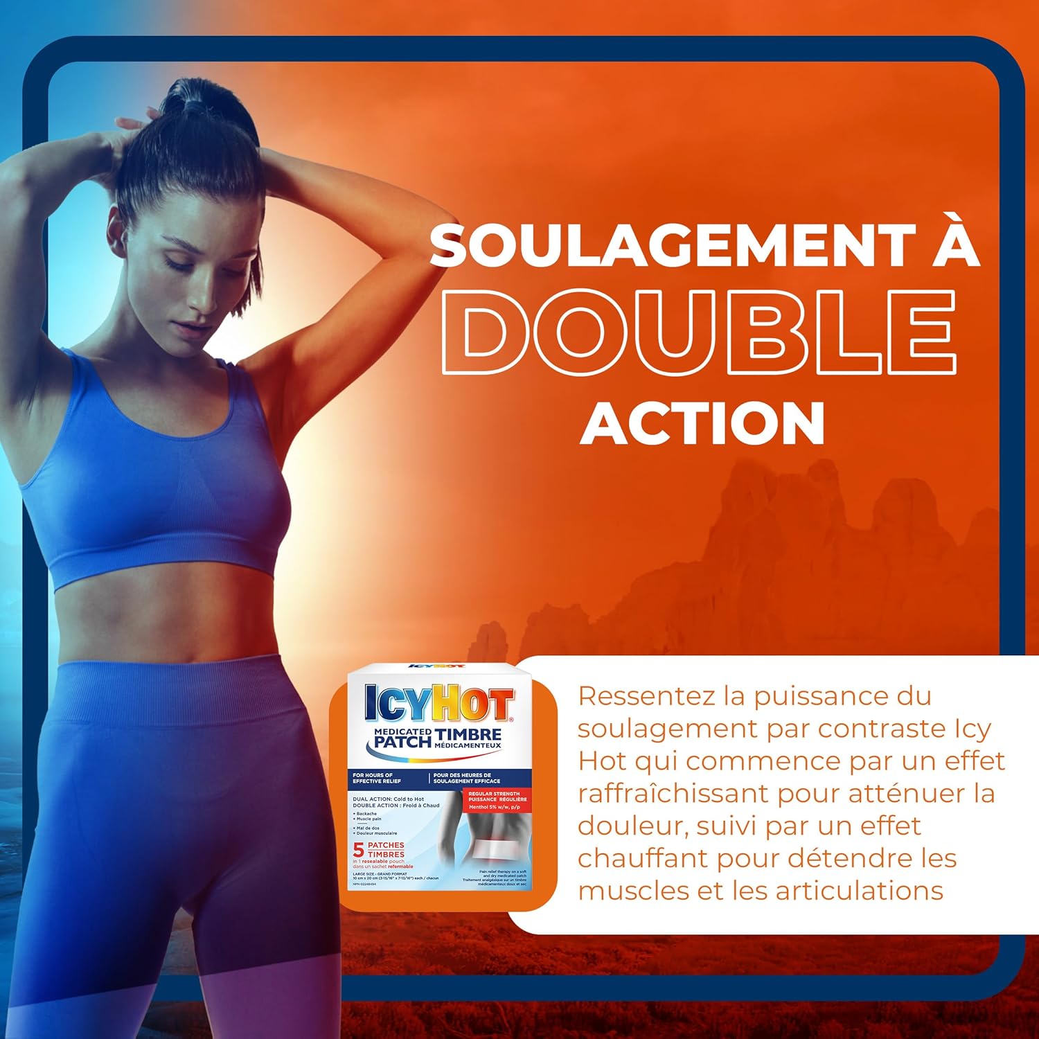 Medicated Pain Patch, Muscle and Joint Pain Relief | Icy Hot | 5 Count