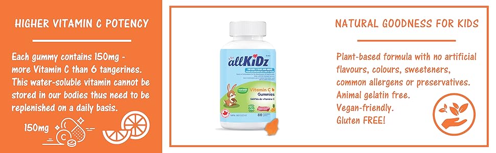 Vitamin C Gummies | allKiDz® | 80 Gummies